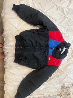 Gerry Weber Black Jacket with Red and Blue Panels
